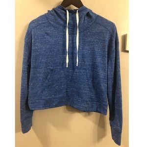 Reebok Blue Crop Hoodie